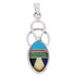 Sterling Silver Southwest Multicolor Pendant Jewelry EX29772